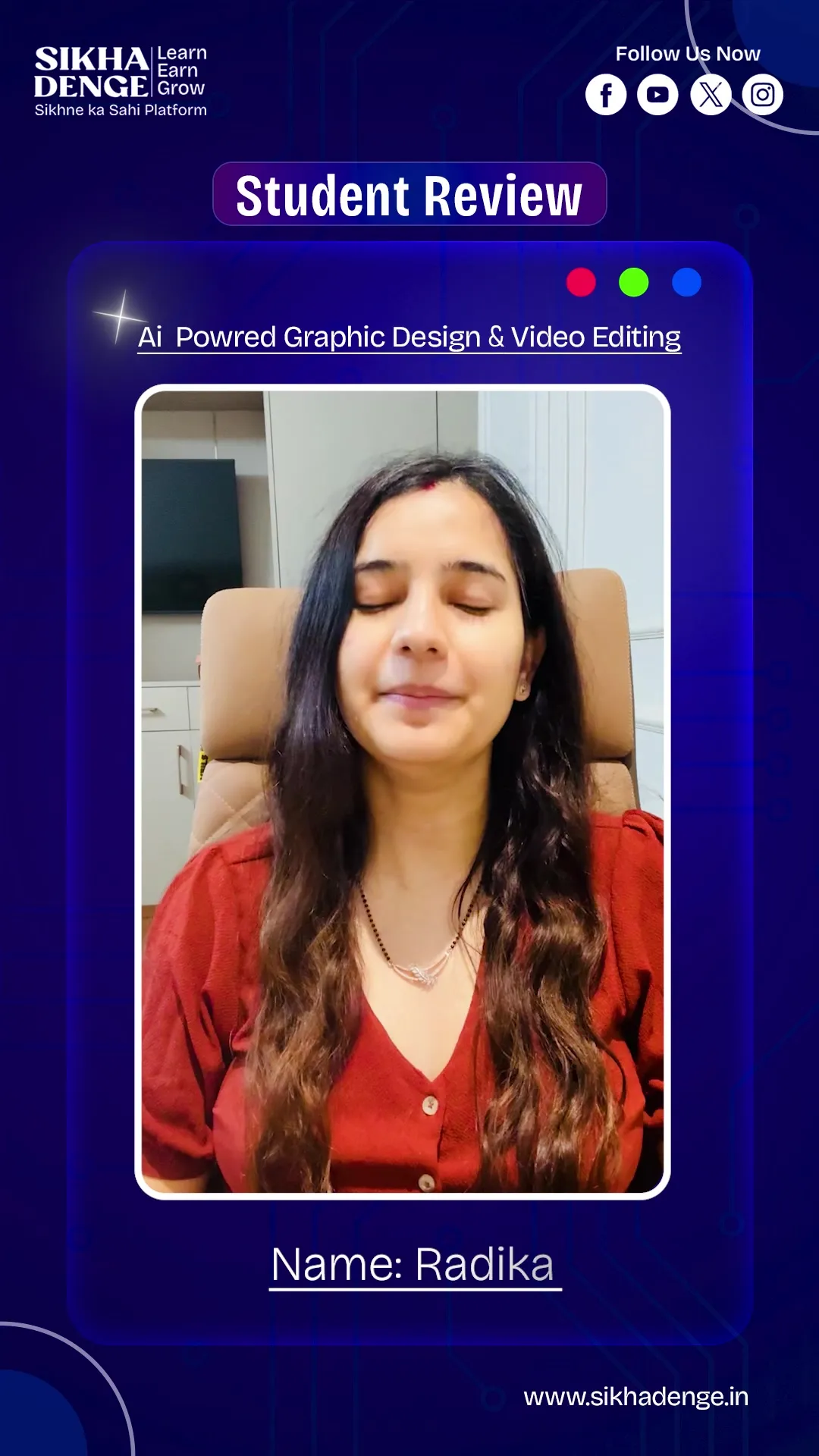 Radhika learner testimonial